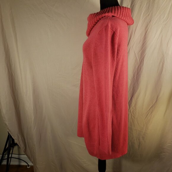 H&M Basic Pink Cowl Neck Sweater Tunic - L - Picture 2 of 5